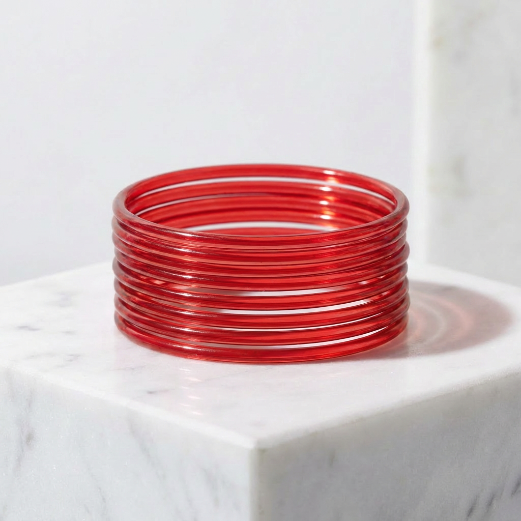 Plain Glass Bangles (set of 12)