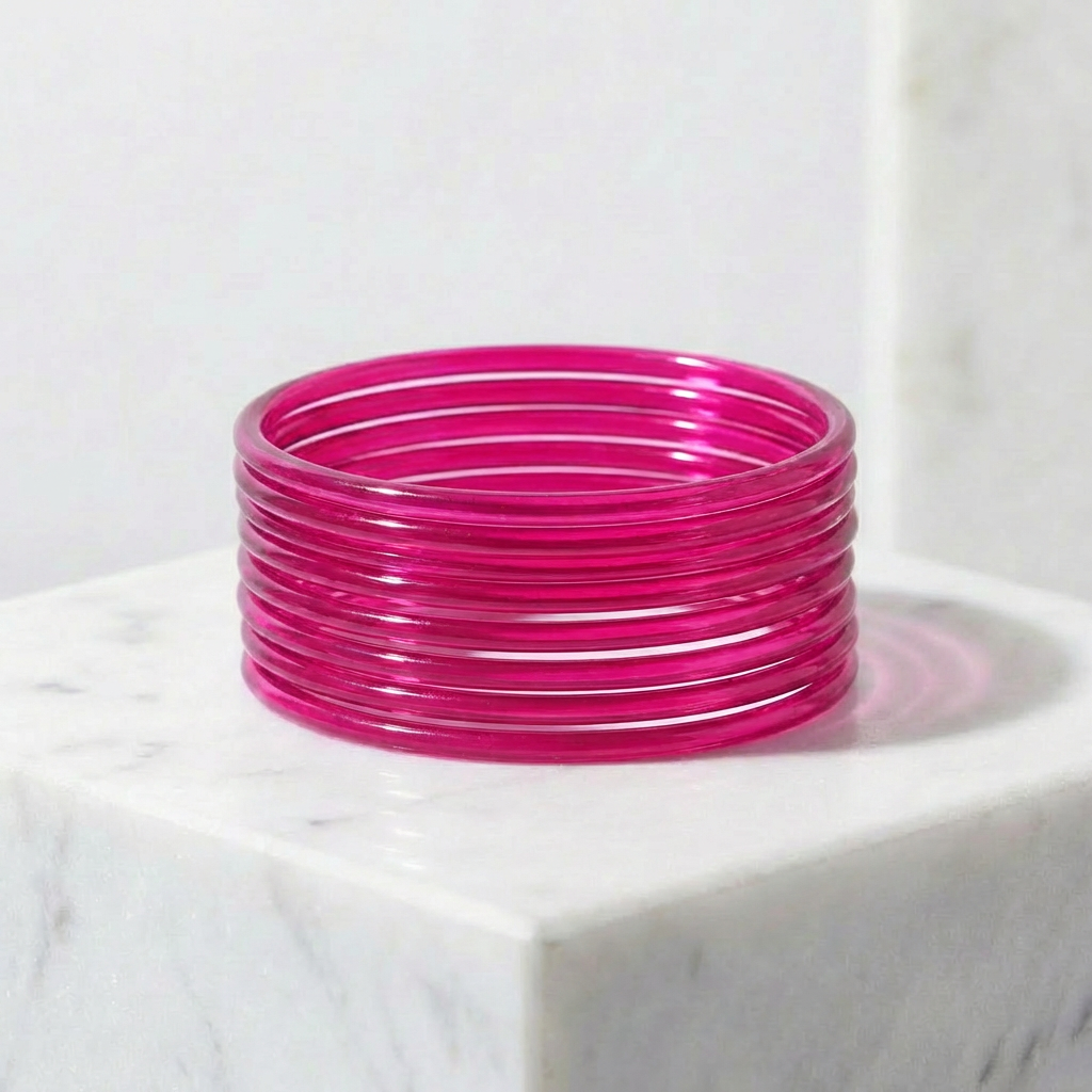 Plain Glass Bangles (set of 12)