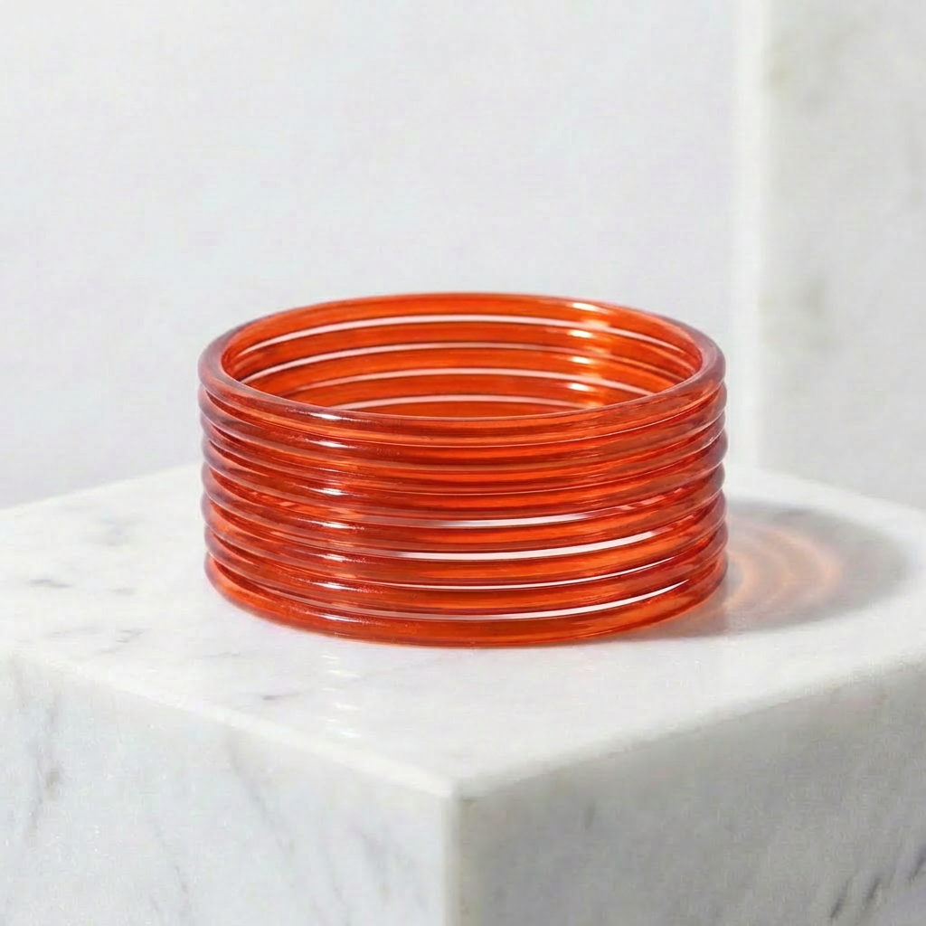 Plain Glass Bangles (set of 12)