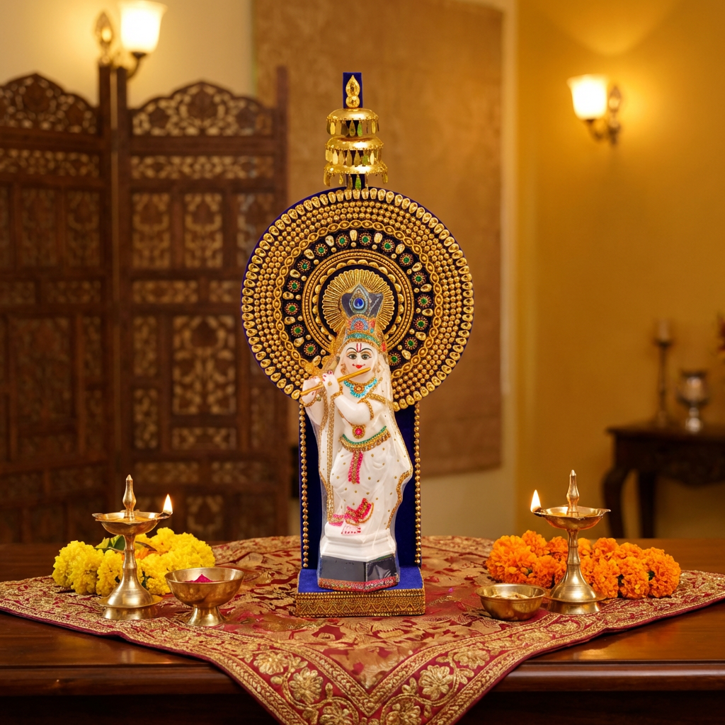 Lord Krishna with Traditional Thidambu