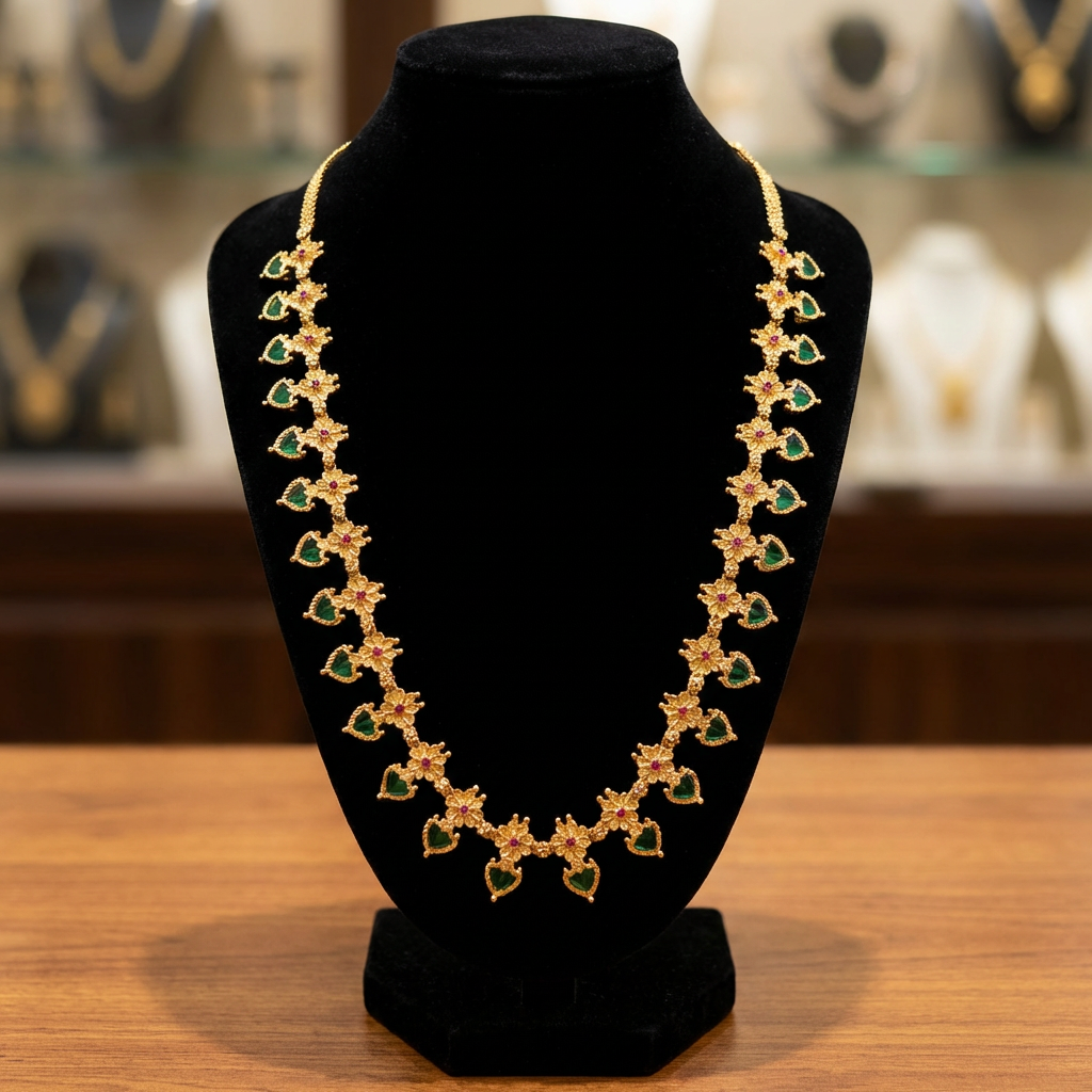 Gold plated Palaka Long Necklace (20 inch)