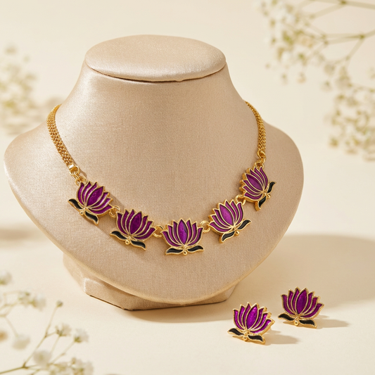 Lotus Necklace Set
