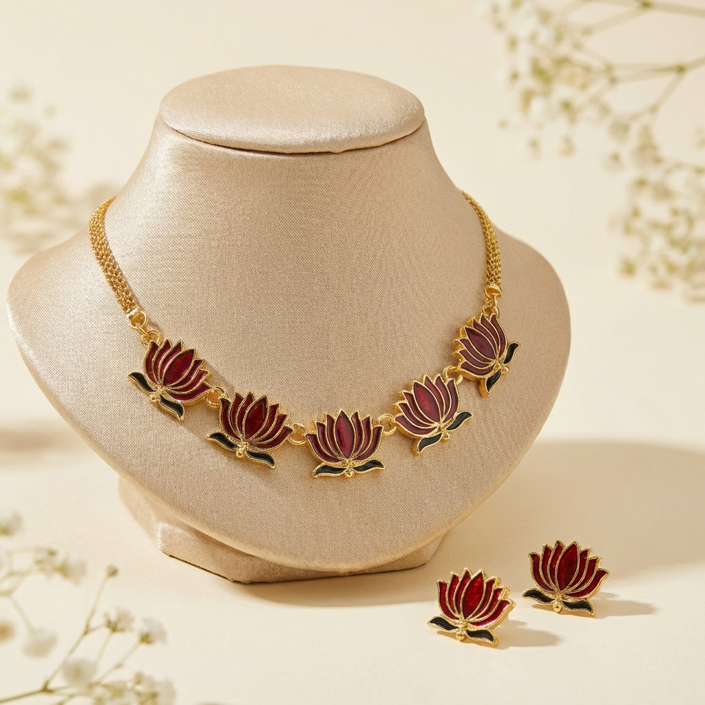 Lotus Necklace Set