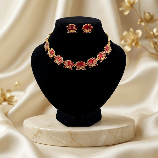 Lotus Necklace Set