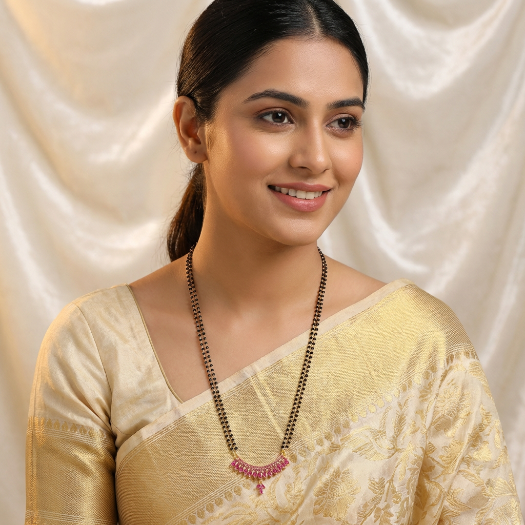 Gold plated Black Bead Necklace
