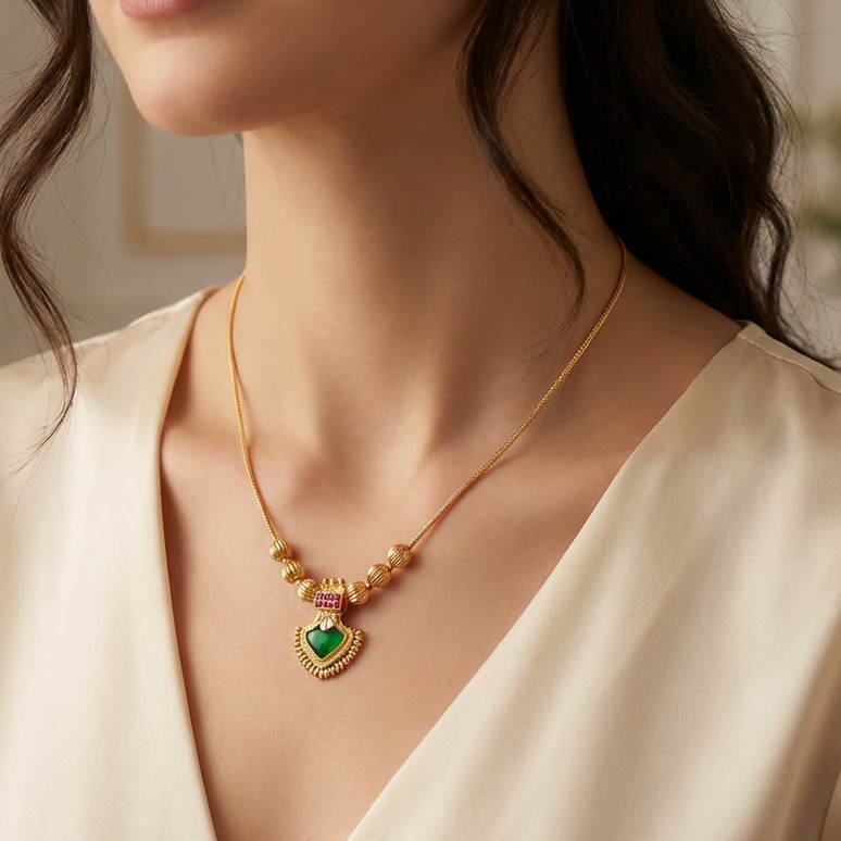 Gold plated Palaka pendant Necklace