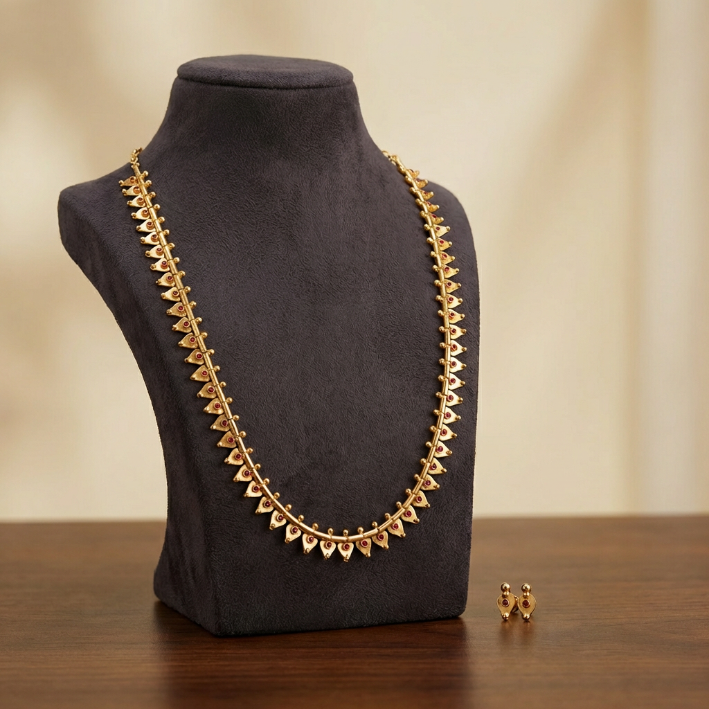 Gold plated Premium Thalikootu Necklace set