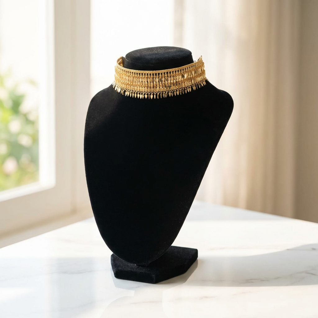 Gold plated Ilakathali choker Necklace