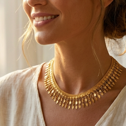 Gold plated Ilakathali choker Necklace