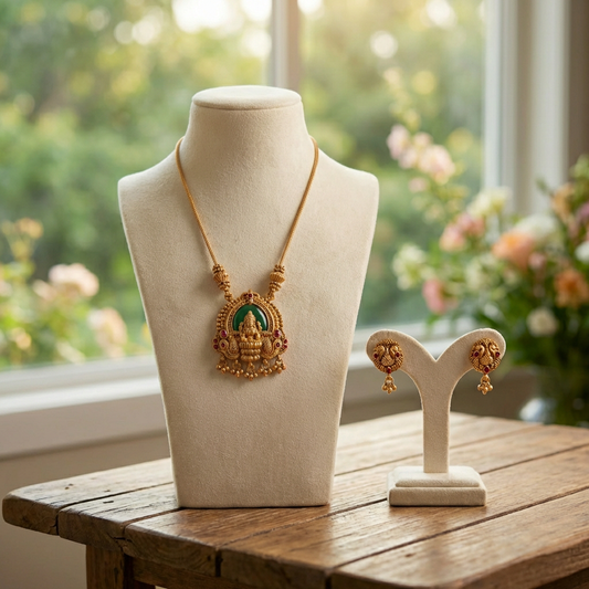 Lakshmi Pendant Necklace set