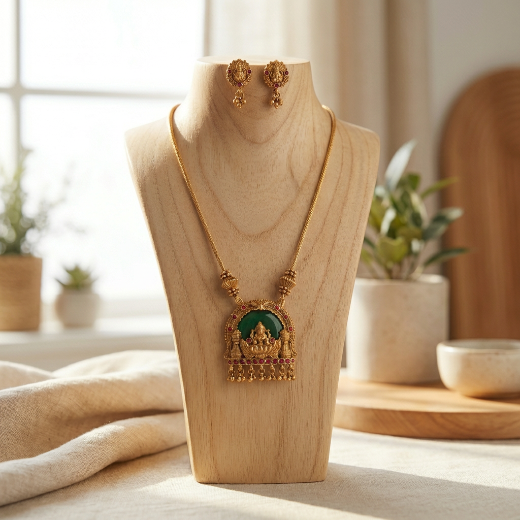 Lakshmi Pendant Necklace set