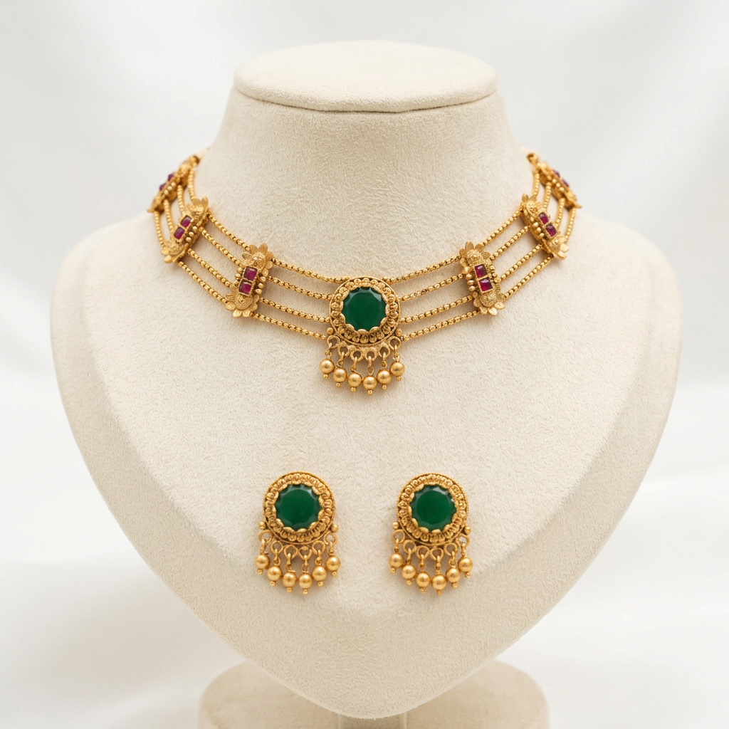 Layered Choker Necklace set