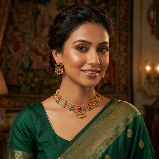 Layered Choker Necklace set