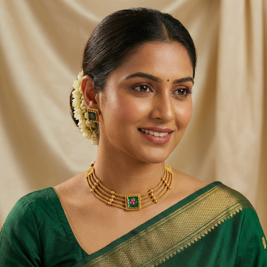 Layered Choker Necklace set