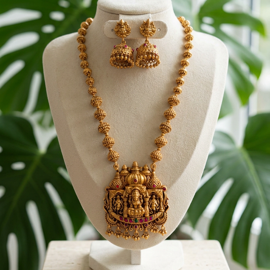Lakshmi Pendant short necklace set(16 inch)