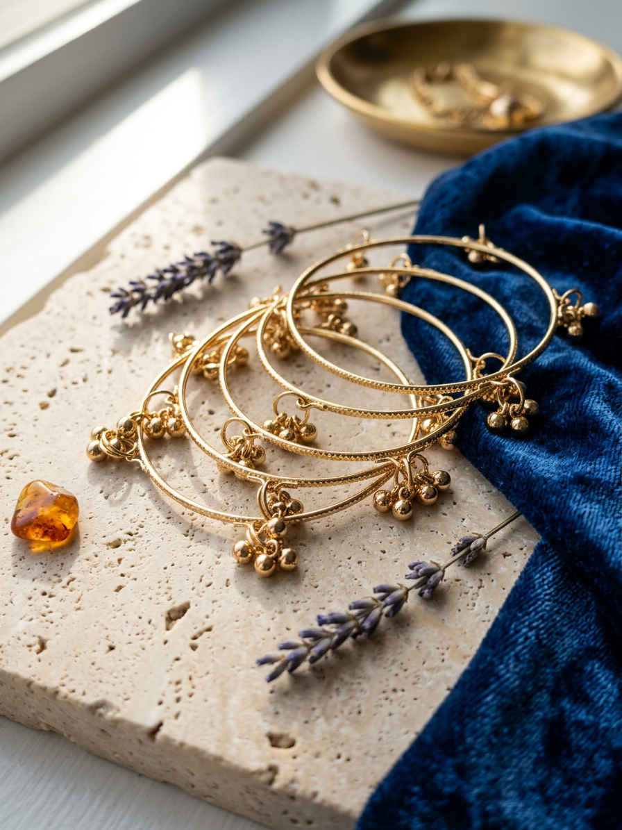 Ghungroo Bangles - Gold (set of 4)