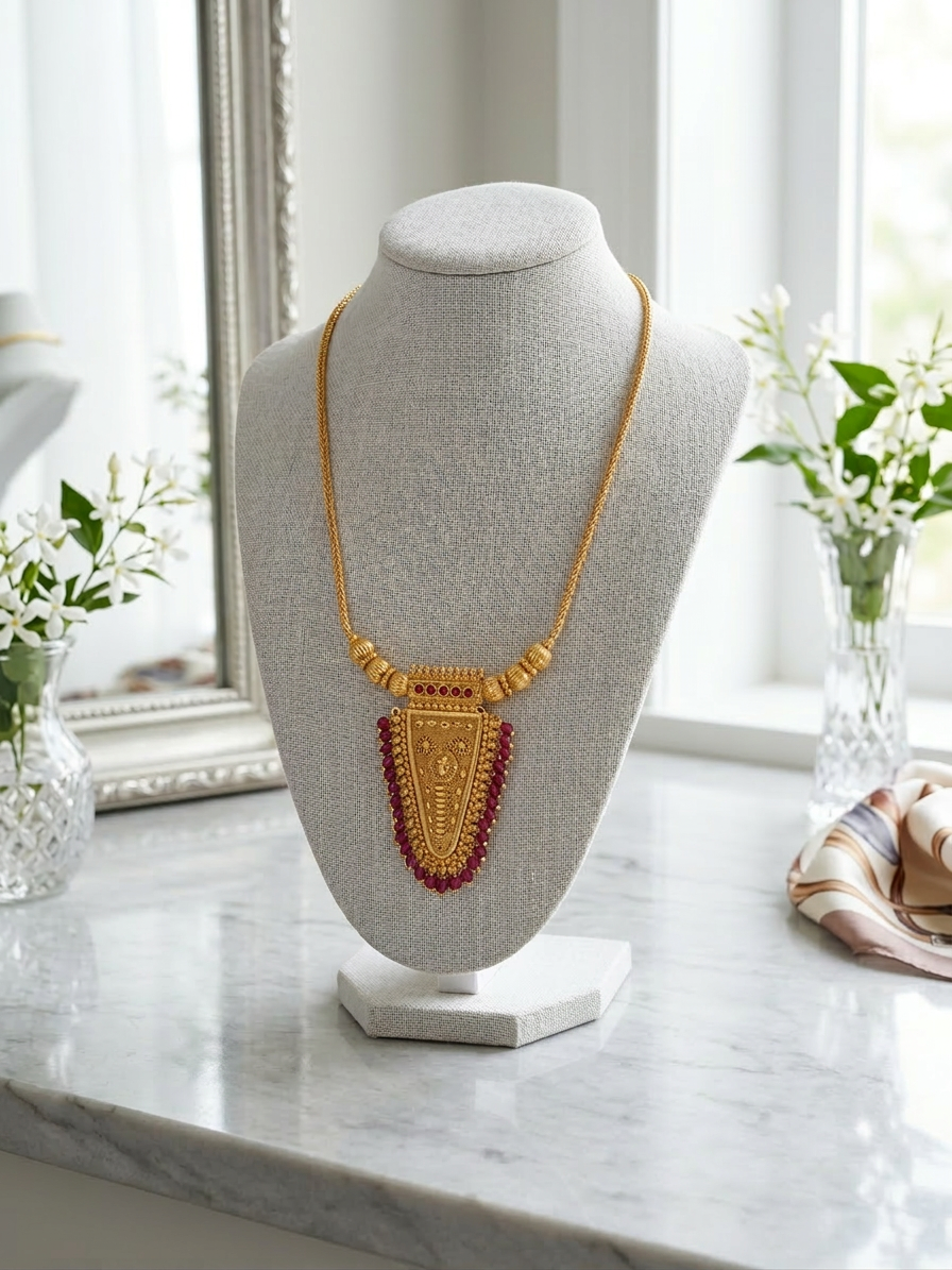 Gold Plated Nettipattam Necklace