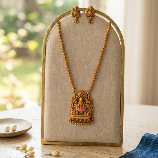 Meenakari traditional pendant necklace set