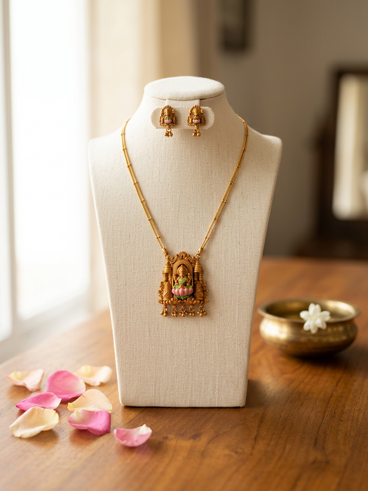 Meenakari traditional pendant necklace set