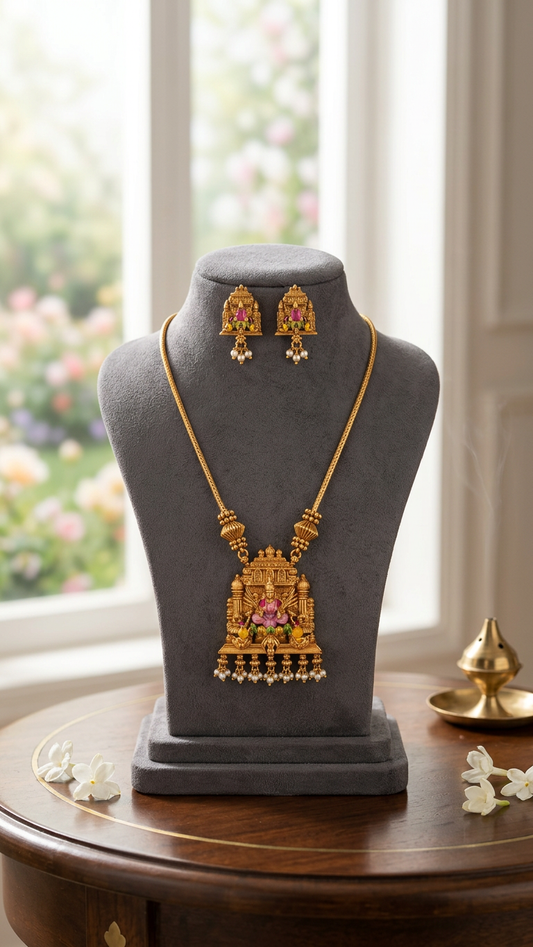 Meenakari traditional pendant necklace set
