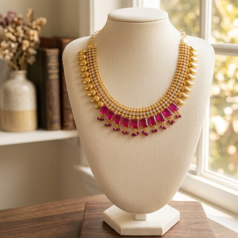 Gold Plated manga choker Necklace