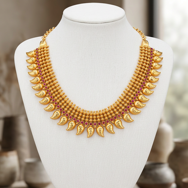 Gold Plated manga choker Necklace