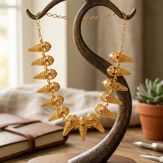 Gold Plated traditional Nettipattom Necklace