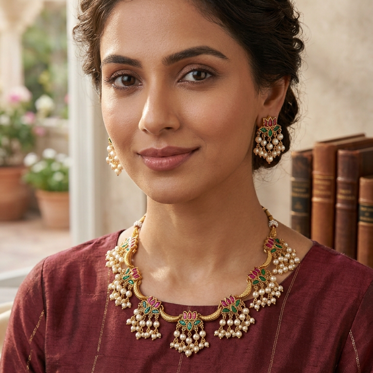 Lotus Necklace set