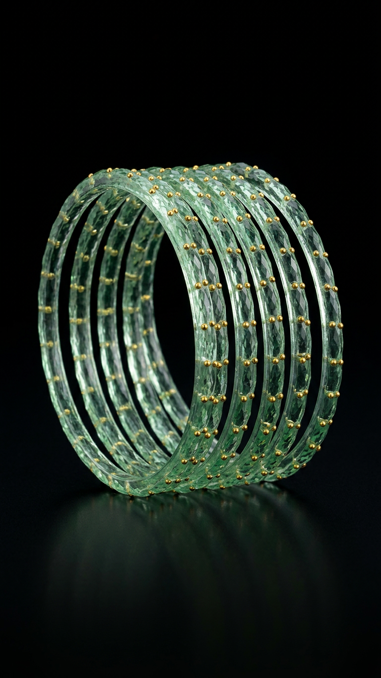 Raindrop Glass Bangles (set of 12)