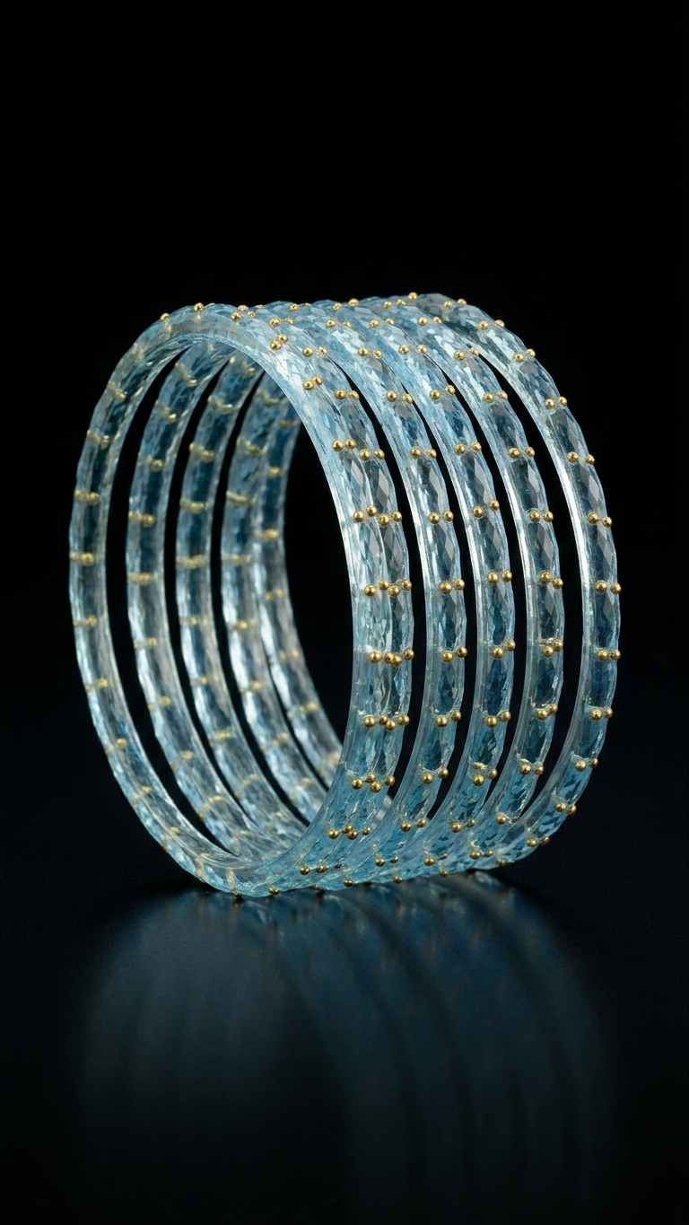 Raindrop Glass Bangles (set of 12)