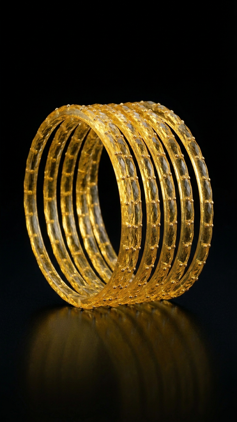 Raindrop Glass Bangles (set of 12)