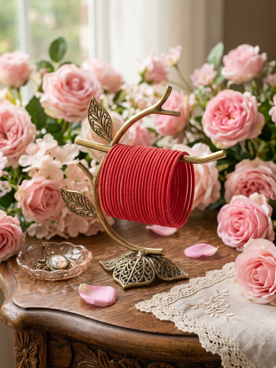 Velvet metal Bangles (set of 36)