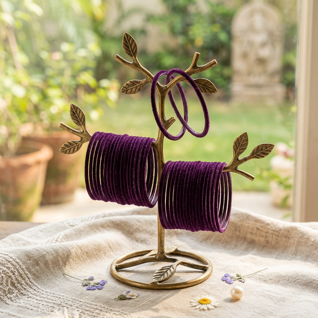 Velvet metal Bangles (set of 36)