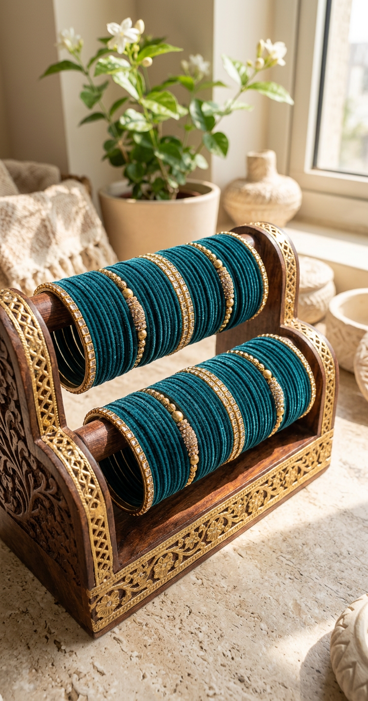 Velvet metal Bangles (set of 36)