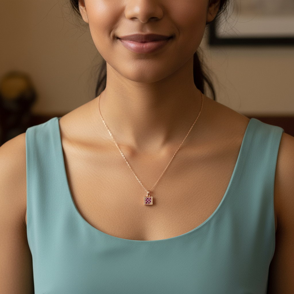 Rose Gold Pendant Necklace