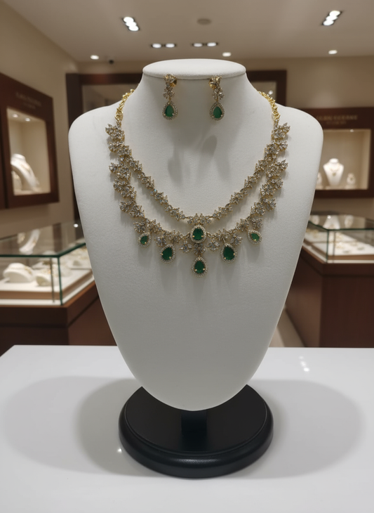 AD Emerald Necklace Set