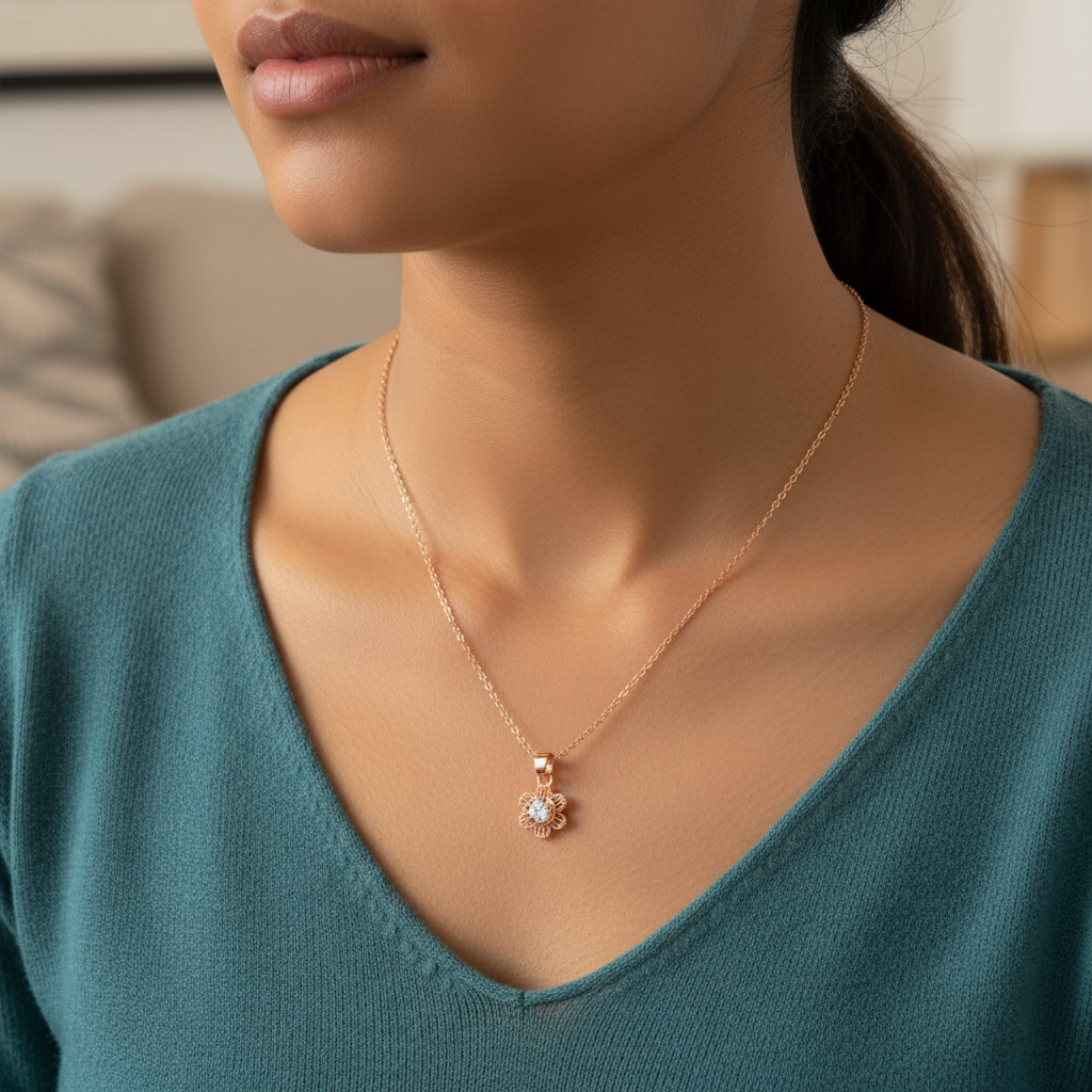 Rose Gold Pendant Necklace
