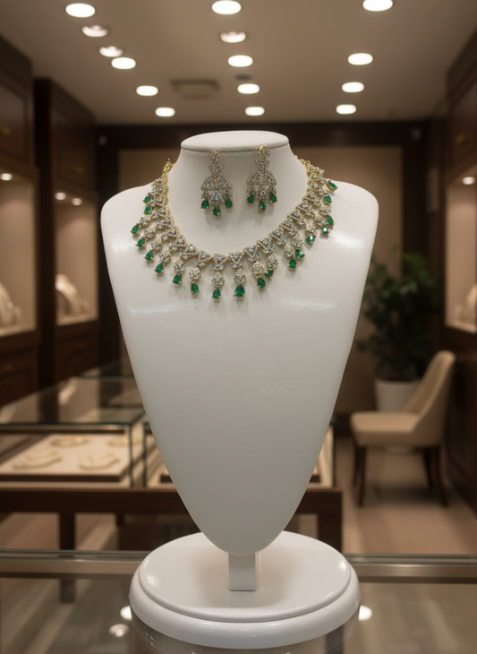 AD Emerald Necklace Set