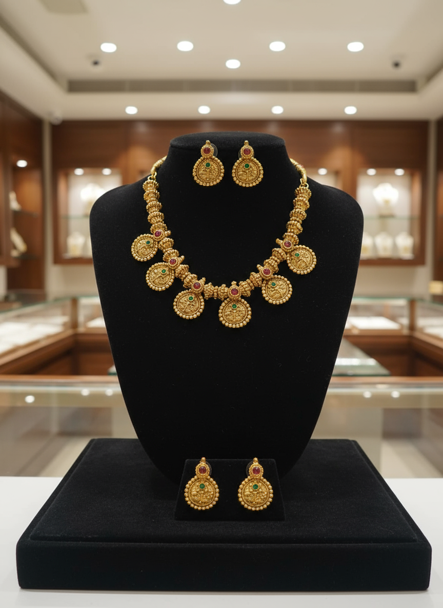 Heritage Coin Motif Necklace set