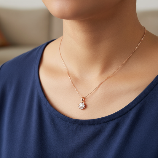 Rose Gold Pendant Necklace
