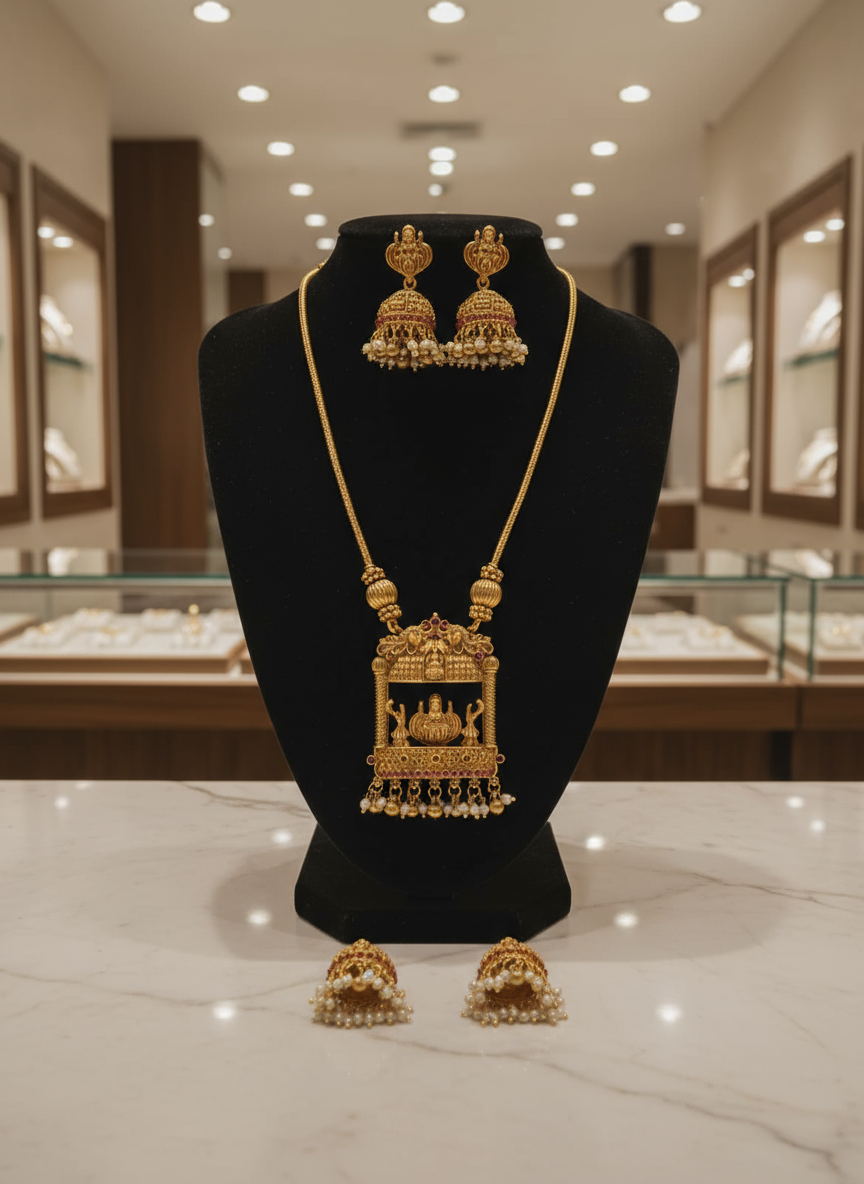 Temple Pendant Necklace Set
