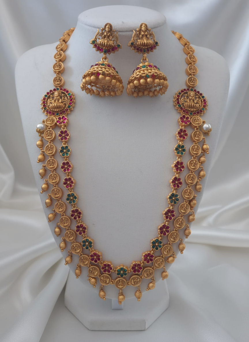 Matt finish Layered Necklace Set