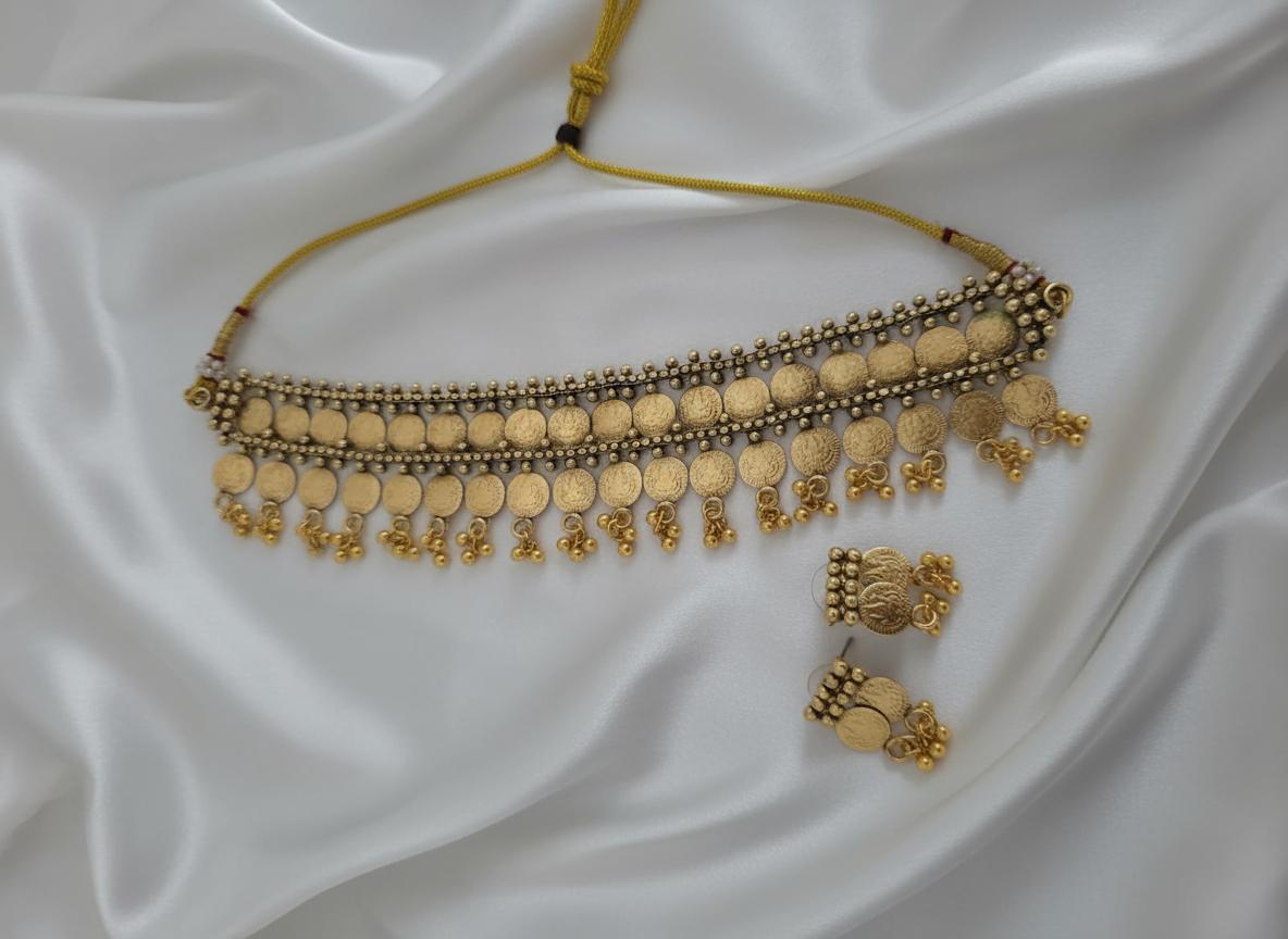 Coin Choker Necklace Set