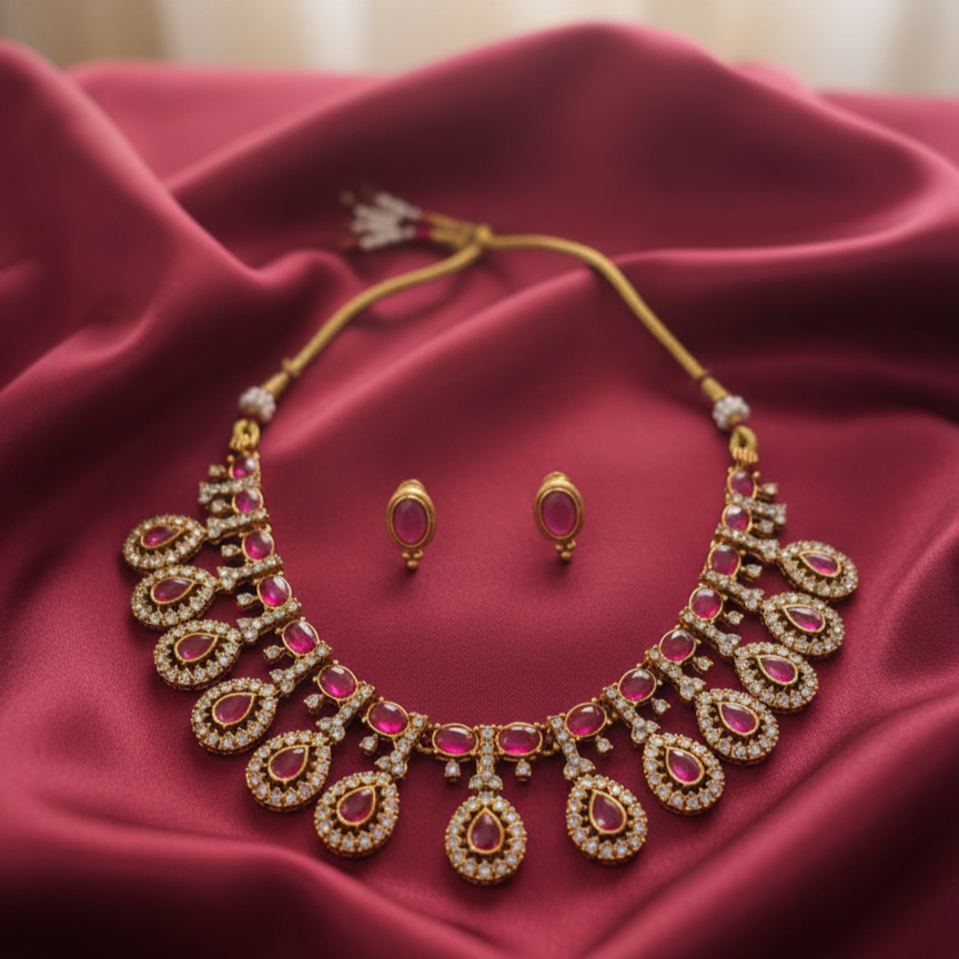 Ruby Royale Necklace Set