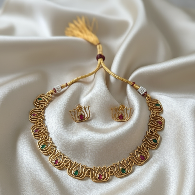 Lotus Necklace set