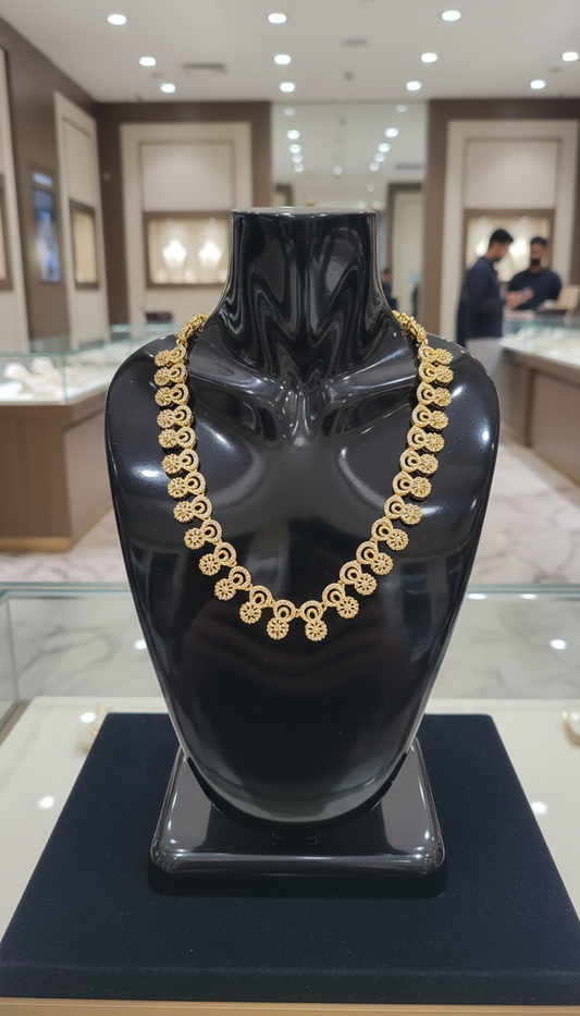 Gold Plated AD Necklace Set
