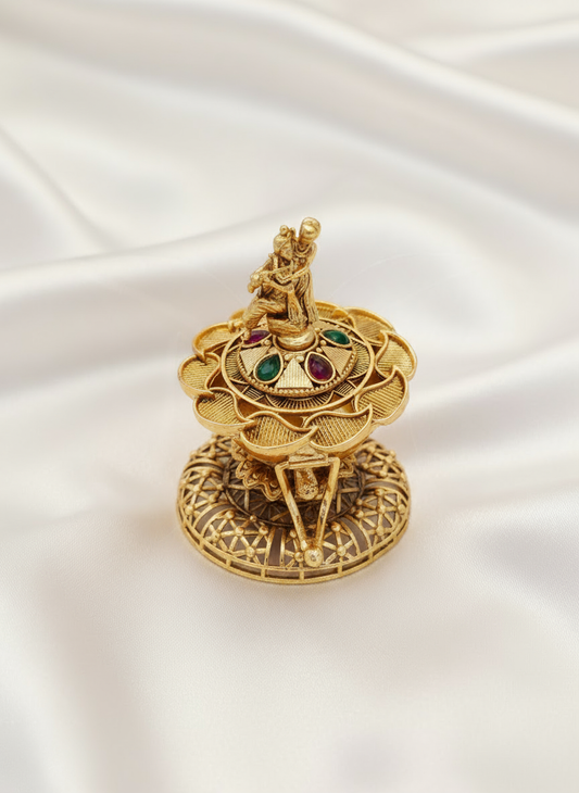Radha Krishna Lotus Sindoor Box