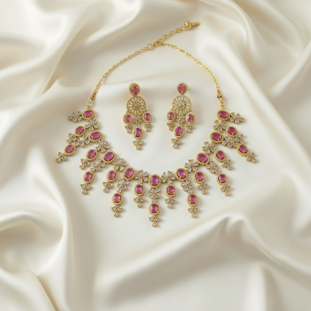 Ruby AD Necklace Set