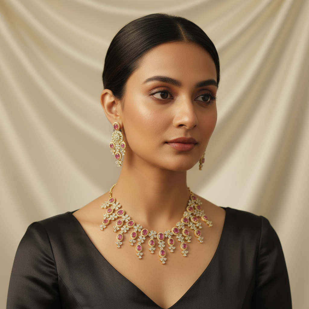 Ruby AD Necklace Set