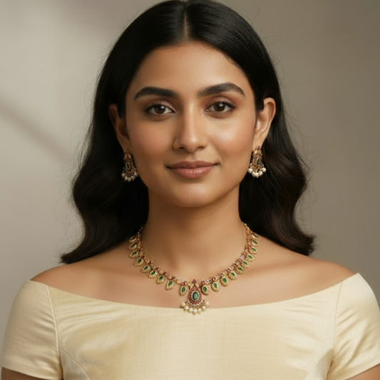 Rubyand Emerald Necklace Set